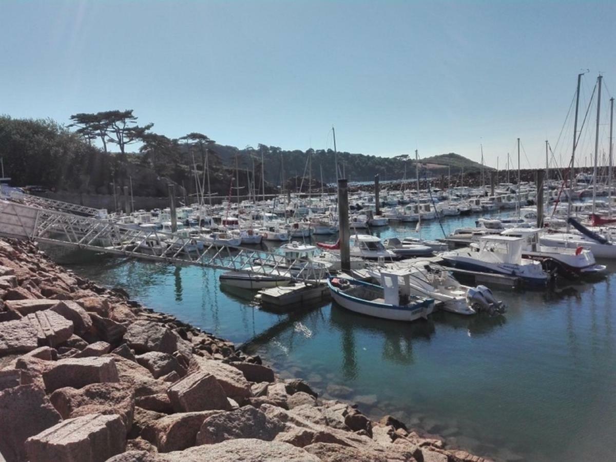 Vue Mer Cote De Granit Rose En Bretagne 트레뵈르덴 외부 사진